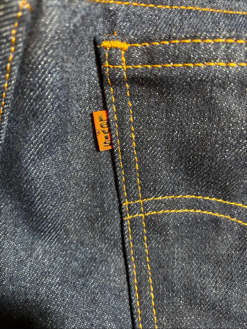 Vintage 1980’s Levi’s USA Made Bootcut Saddle man Dark Blue Denim Jeans